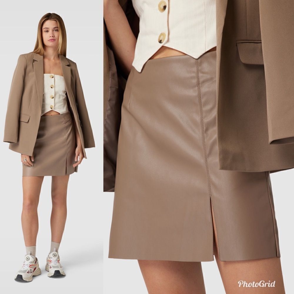 Revolve Noisy May Vegan Leather Clara Penny Mini Skirt